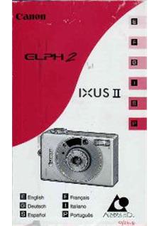 Canon Ixus 2 manual. Camera Instructions.